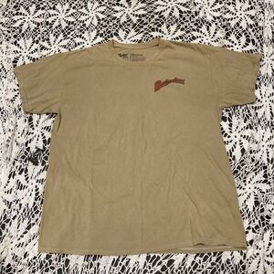 Brew City Budweiser Vintage Truck Graphic T-Shirt Tan Mens Medium